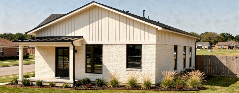 Detached guest house construction with custom backyard living space in Dallas, Texas
